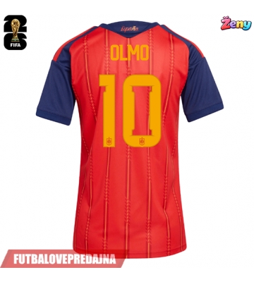 Lacne Ženy Futbalové dres Španielsko Dani Olmo #10 MS 2026 Krátky Rukáv - Domáci